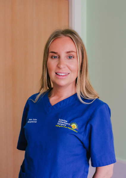 Jade Pyke - Receptionist - Sunrise Veterinary Surgery